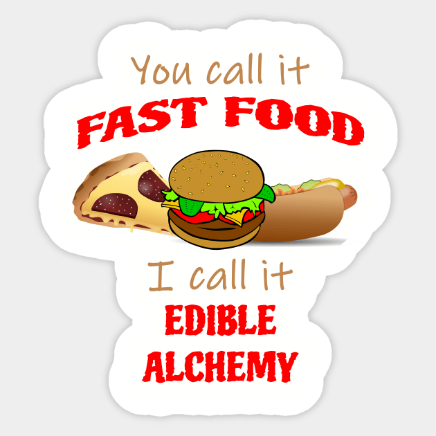 Fast food alchemy Sticker by MissMorty2